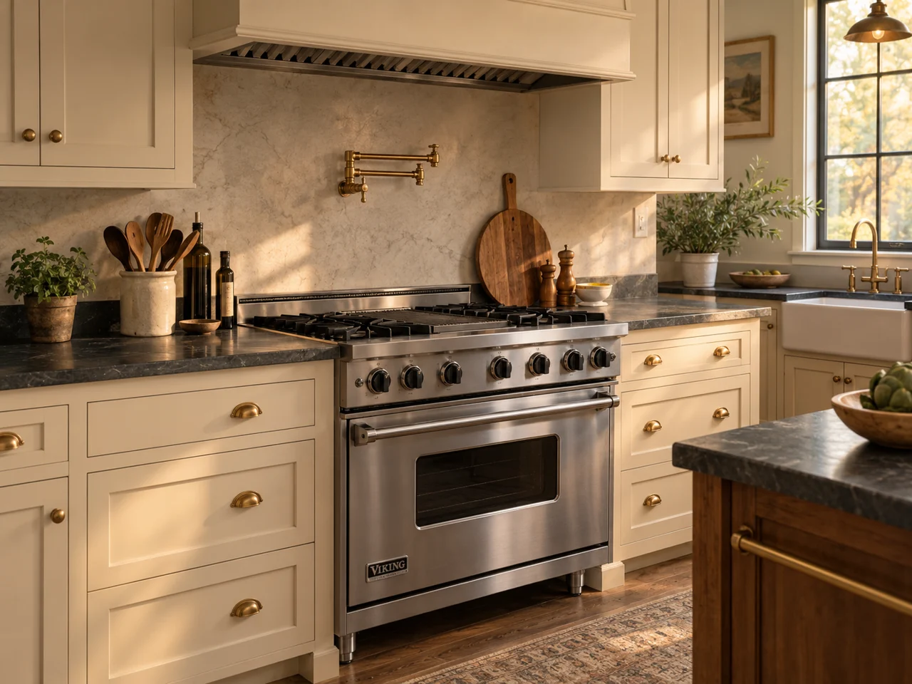 Illustration of a Viking range